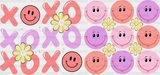 Xoxo Smiley - Valentine’s Day Cup Wrap Uv Sticker Permanent Dtf Decal