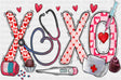 Xoxo Thermometer Syringe Stethoscope Design - Valentine’s Day Dtf Transfer