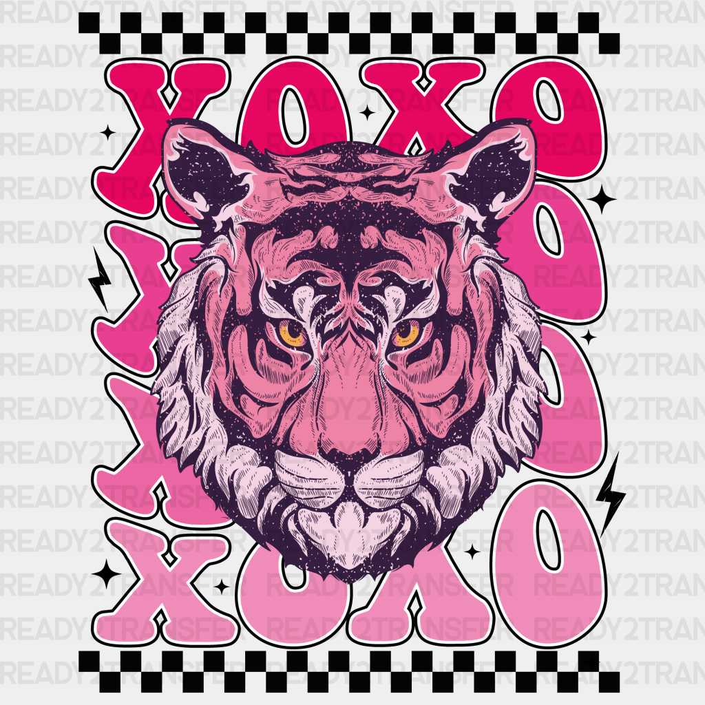 Xoxo Tiger Design Dtf Transfer