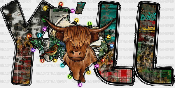 Y'all Texas Map Design - Farm Animals Iron On DTF Transfer