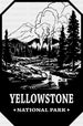 Yellowstone National Park - National Parks DTF Transfers ready2transfer Black