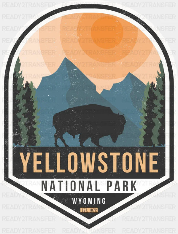 Yellowstone Wyoming - National Park DTF heat transfer