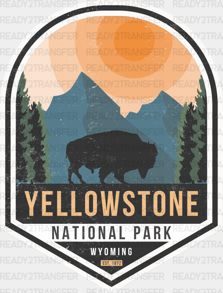 Yellowstone Wyoming - National Park Dtf Heat Transfer