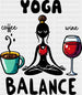 Yoga Balance - Yoga DTF Heat Transfer ready2transfer Black