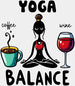 Yoga Balance - Yoga DTF Heat Transfer ready2transfer White