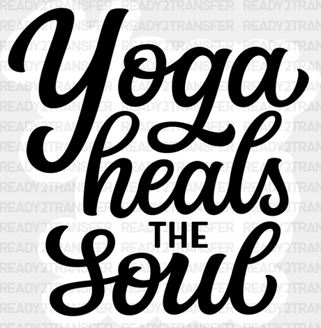 Yoga Heals The Souls - Dtf Heat Transfer Adult Unisex S & M (10’’) / White