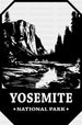 Yosemite National Park Design - National Parks DTF Transfers ready2transfer Black