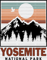 Yosemite National Park Design - Parks Dtf Transfers Adult Unisex S & M (10’) / Black