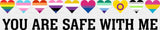 You Are Safe With Me Hearts - Gay DTF Transfer Adult Unisex - S & M (10’’) / Dark Color Design (See Imaging)