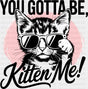 You Gotta Be Kitten Me Pink Design - Cats DTF Transfer Adult Unisex - S & M (10’’) / Dark Color Design (See Imaging)