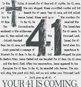 Your 41 Is Coming B&W - Christianity DTF Transfer Adult Unisex - S & M (10’’) / Dark Color Design (See Imaging)