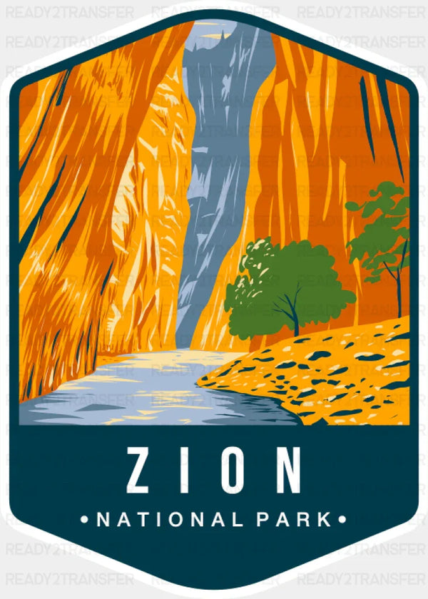 Zion National Park Colorful Design - National Parks DTF Transfer
