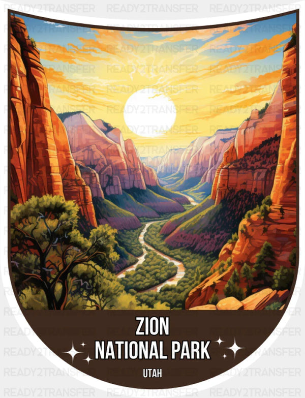 Zion National Park Utah - National Parks DTF Transfer
