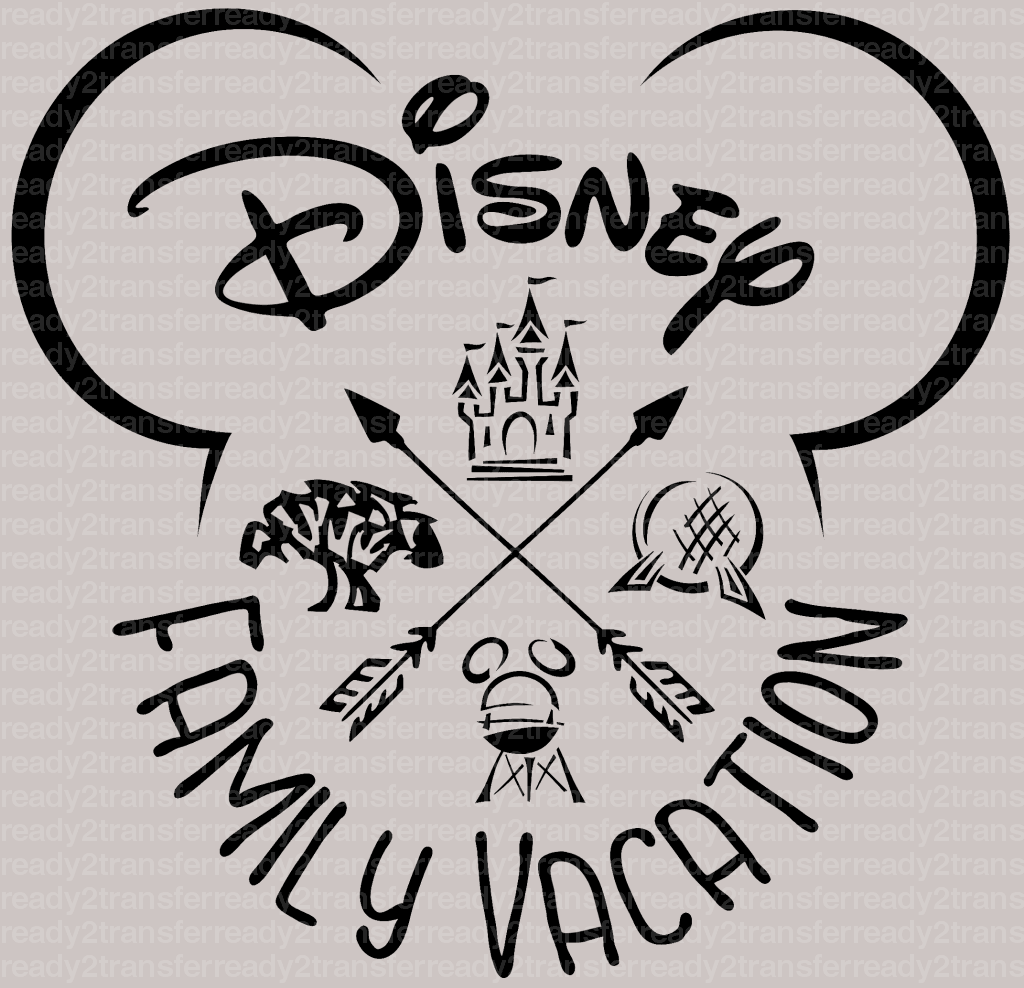 Disney Family Vacation DTF Heat Transfer, Disney Vacation Design, Mickey Minnie DTF - ready2transfer