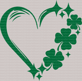 Heart St. Patrick's Day DTF Heat Transfer, Saint Patricks Day Design, St Paddys Day DTF - ready2transfer