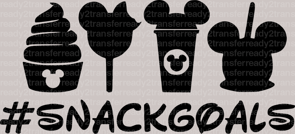 #SnackGoals Disney DTF Heat Transfer, Disney Vacation Design, Mickey Minnie DTF - ready2transfer